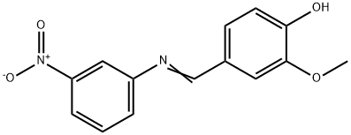 2-methoxy-4-{[(3-nitrophenyl)imino]methyl}phenol 구조식 이미지