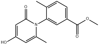 Benzoic acid, 3-(4-hydroxy-6-Methyl-2-oxo-1(2H)-pyridinyl)-4-Methyl-, Methyl ester Structure