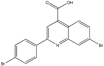 7-bromo-2-(4-bromophenyl)quinoline-4-carboxylic acid 구조식 이미지