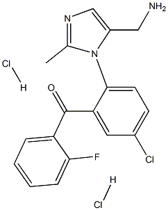 Methanone, [2-[5-(aminomethyl)-2-methyl-1H-imidazol-1-yl]-5-chlorophenyl](2-fluorophenyl)-, dihydrochloride Structure