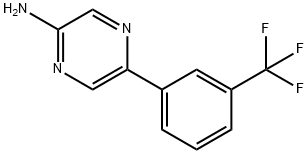 2-Amino-5-(3-trifluoromethylphenyl)pyrazine 구조식 이미지