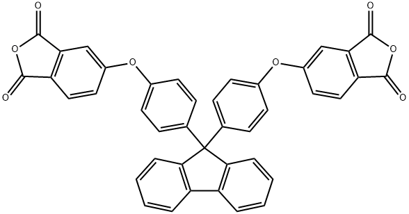 5,5'-[9H-fluoren-9-ylidenebis(4,1-phenyleneoxy)]bis-1,3-Isobenzofurandione Structure