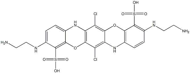 3,10-Bis[(2-Aminoethyl)Amino]-6,13-Dichloro[1,4]Benzoxazino[2,3-B]Phenoxazine-4,11-Disulfonic Acid Structure