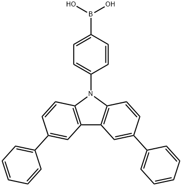 B-[4-(3,6-Diphenyl-9H-carbazol-9-yl)phenyl]boronic acid Structure