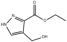 4-(HYDROXYMETHYL)-1H-PYRAZOLE-3-CARBOXYLIC ACID ETHYL ESTER 구조식 이미지