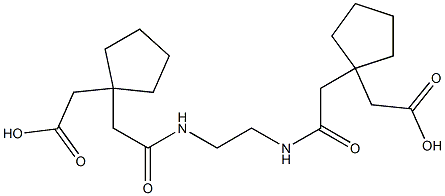 [1-(2-{[2-({[1-(carboxymethyl)cyclopentyl]acetyl}amino)ethyl]amino}-2-oxoethyl)cyclopentyl]acetic acid Structure