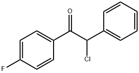 2-chloro-1-(4-fluorophenyl)-2-phenylethanone 구조식 이미지