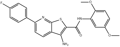 3-amino-N-(2,5-dimethoxyphenyl)-6-(4-fluorophenyl)thieno[2,3-b]pyridine-2-carboxamide Structure