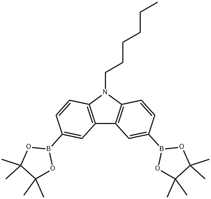 628336-95-8 9-HEXYL-3,6-BIS(4,4,5,5-TETRAMETHYL-1,3,2-DIOXABOROLAN-2-YL)-9H-CARBAZOLE