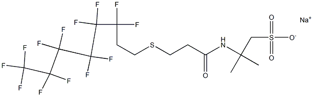 sodium 2-methyl-2-({3-[(3,3,4,4,5,5,6,6,7,7,8,8,8-tridecafluorooctyl)thio]propanoyl}amino)propane-1-sulfonate Structure