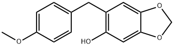 1,3-Benzodioxol-5-ol, 6-[(4-methoxyphenyl)methyl]- 구조식 이미지