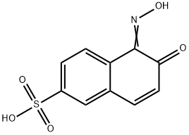 2-Naphthalenesulfonic acid, 5,6-dihydro-5-(hydroxyimino)-6-oxo- Structure