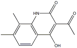 2(1H)-Quinolinone, 3-acetyl-4-hydroxy-7,8-dimethyl- 구조식 이미지