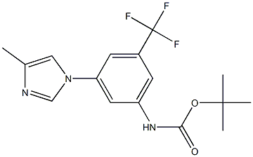 Carbamic acid, [3-(4-methyl-1H-imidazol-1-yl)-5-(trifluoromethyl)phenyl]-, 1,1-dimethylethyl ester (9CI) Structure