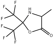 4-methyl-2,2-bis(trifluoromethyl)oxazolidin-5-one Structure