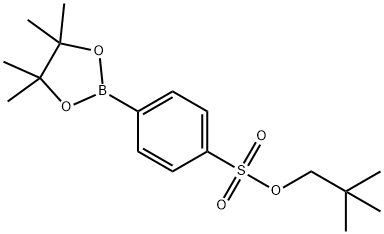 4-(4,4,5,5-tetramethyl-[1,3,2]dioxaborolan-2-yl)-benzenesulfonic acid 2,2-dimethylpropyl ester Structure