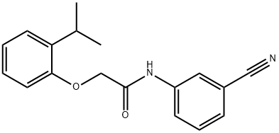 N-(3-cyanophenyl)-2-(2-isopropylphenoxy)acetamide 구조식 이미지