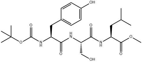 methyl (tert-butoxycarbonyl)-L-tyrosyl-L-seryl-L-leucinate Structure