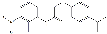 2-(4-isopropylphenoxy)-N-(2-methyl-3-nitrophenyl)acetamide 구조식 이미지