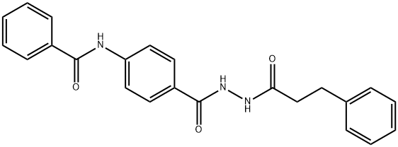 N-(4-{[2-(3-phenylpropanoyl)hydrazino]carbonyl}phenyl)benzamide 구조식 이미지