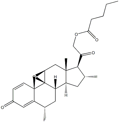 9beta,11beta-Epoxy-6alpha-fluoro-16alpha-methyl-21-valeryloxy-1,4-pregnadiene-3,20-dione Structure