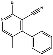 3-Pyridinecarbonitrile, 2-bromo-5-methyl-4-phenyl- Structure