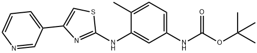 tert-butyl (4-methyl-3-((4-(pyridin-3-yl)thiazol-2-yl)amino)phenyl)carbamate Structure