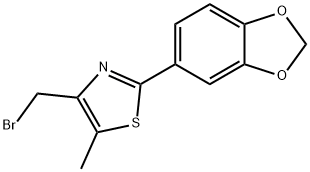 2-Benzo[1,3]dioxol-5-yl-4-bromomethyl-5-methylthiazole 구조식 이미지