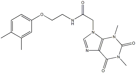2-(1,3-dimethyl-2,6-dioxo-1,2,3,6-tetrahydro-9H-purin-9-yl)-N-[2-(3,4-dimethylphenoxy)ethyl]acetamide Structure