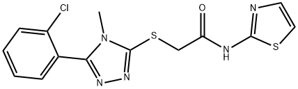 2-{[5-(2-chlorophenyl)-4-methyl-4H-1,2,4-triazol-3-yl]sulfanyl}-N-(1,3-thiazol-2-yl)acetamide Structure
