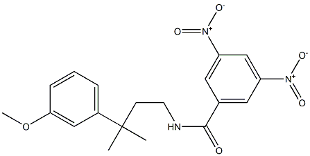 3,5-dinitro-N-[3-(3-methoxyphenyl)-3-methylbutyl]benzamide Structure