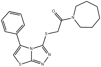 2-(1-azepanyl)-2-oxoethyl 5-phenyl[1,3]thiazolo[2,3-c][1,2,4]triazol-3-yl sulfide Structure