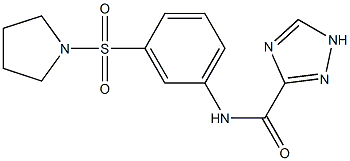 N-[3-(1-pyrrolidinylsulfonyl)phenyl]-1H-1,2,4-triazole-3-carboxamide Structure