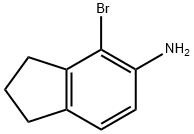 4-bromo-2,3-dihydro-1H-inden-5-amine Structure