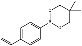 5,5-dimethyl-2-(4-ethenylphenyl)-1,3,2-dioxaborinane 구조식 이미지