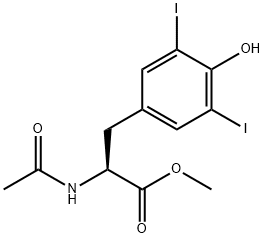 DL-N-acetyl-3,5-diiodo- Tyrosine methyl ester Structure