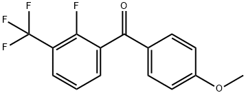 (2-fluoro-3-(trifluoromethyl)phenyl)(4-methoxyphenyl)methanone Structure