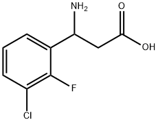 3-AMINO-3-(3-CHLORO-2-FLUOROPHENYL)PROPANOIC ACID Structure