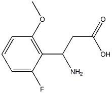 3-AMINO-3-(2-FLUORO-6-METHOXYPHENYL)PROPANOIC ACID Structure