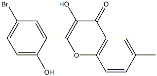 2-(5-bromo-2-hydroxyphenyl)-3-hydroxy-6-methyl-4H-chromen-4-one 구조식 이미지