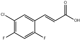 5-Chloro-2,4-difluorocinnamic acid 구조식 이미지