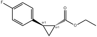 trans-2-(4-Fluoro-phenyl)-cyclopropanecarboxylic acid ethyl ester Structure