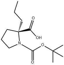 (S)-1-(tert-Butoxycarbonyl)-2-propylpyrrolidine-2-carboxylic acid Structure