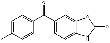 2(3H)-Benzoxazolone, 6-(4-methylbenzoyl)- Structure