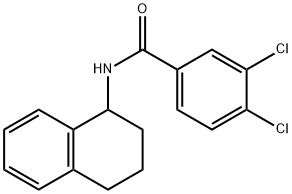 3,4-dichloro-N-(1,2,3,4-tetrahydro-1-naphthalenyl)benzamide 구조식 이미지