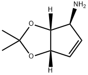 (3aR,4S,6aS)-2,2-dimethyl-3a,6a-dihydro-4H-cyclopenta[d][1,3]dioxol-4-amine 구조식 이미지