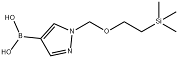 (1-((2-(TRIMETHYLSILYL)ETHOXY)METHYL)-1H-PYRAZOL-4-YL)BORONIC ACID 구조식 이미지