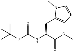 Methyl (S)-2-(Boc-amino)-3-(1-methyl-5-imidazolyl)propanoate 구조식 이미지