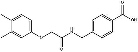 4-({[(3,4-dimethylphenoxy)acetyl]amino}methyl)benzoic acid Structure