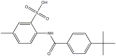 2-[(4-tert-butylbenzoyl)amino]-5-methylbenzenesulfonic acid 구조식 이미지